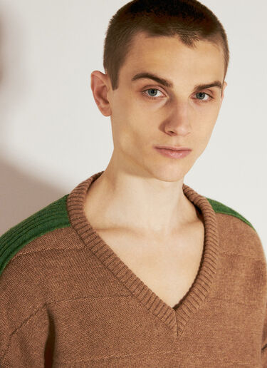 Kiko Kostadinov Delian Vネックセーター ブラウン kko0156010