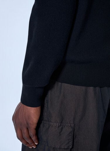 Stone Island Ribbed Zip-Up Jacket Black sto0165086