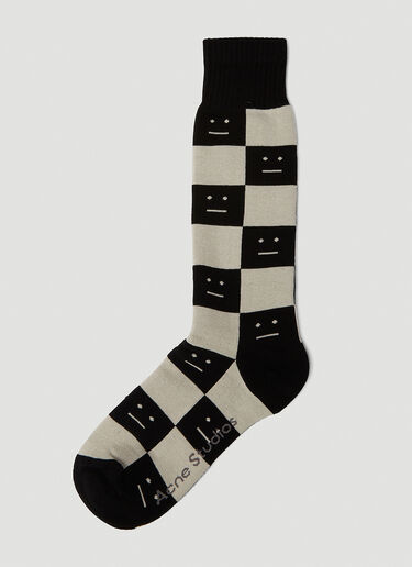 Acne Studios Face Patch Socks Black acn0349013