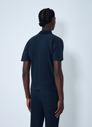 Pleated Polo Shirt Homme Plissé Issey Miyake Pleated Polo Shirt Navy hmp0162015