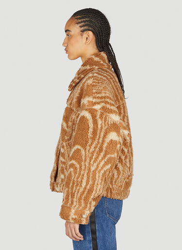 Stella McCartney 우드그레인 테디 재킷 브라운 stm0253002
