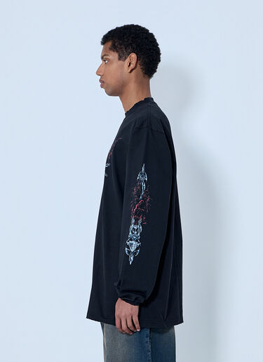 VETEMENTS Graphic Long Sleeve T-Shirt Black vet0164005