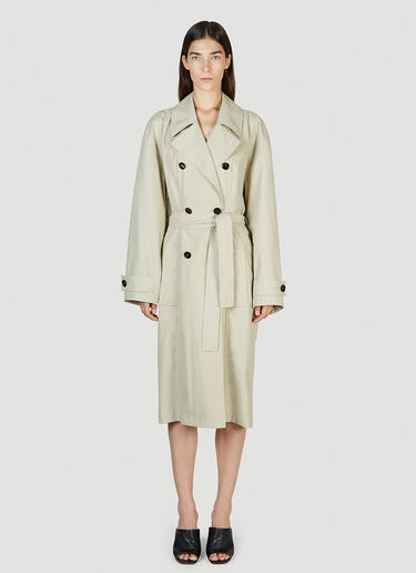 Bottega Veneta Gathered Trench Coat Beige bov0251093