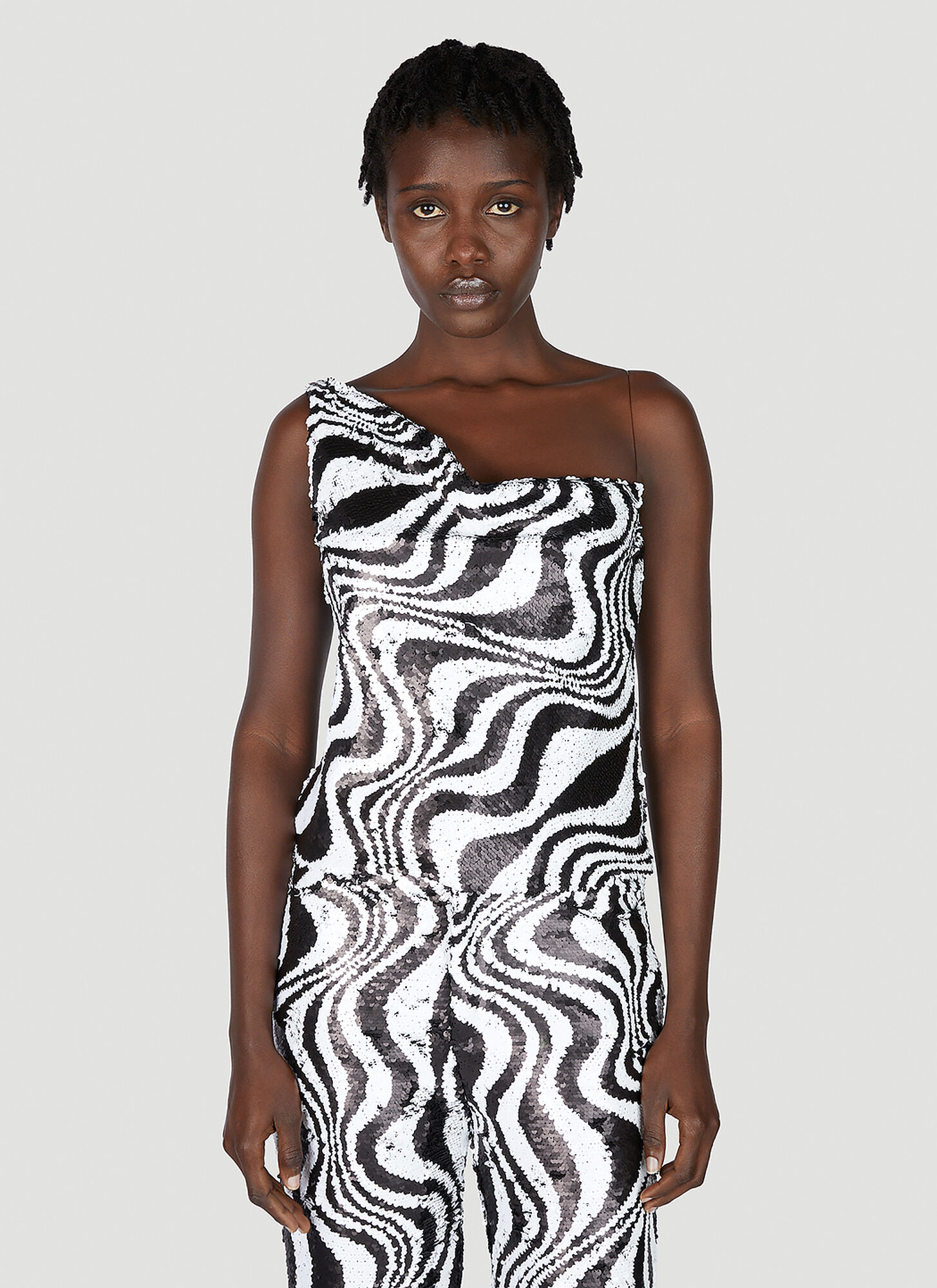Simon Miller Sequin Turvy Top In Zebra