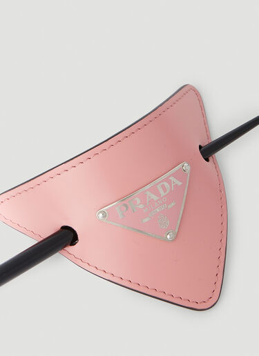 Prada 徽标铭牌发夹 粉色 pra0252067