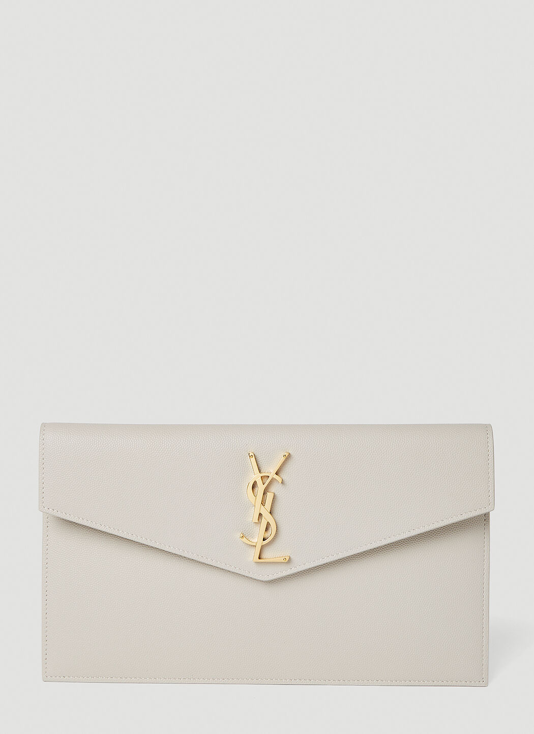 Saint Laurent Monogram Medium Envelope Pouch in Cream LN CC