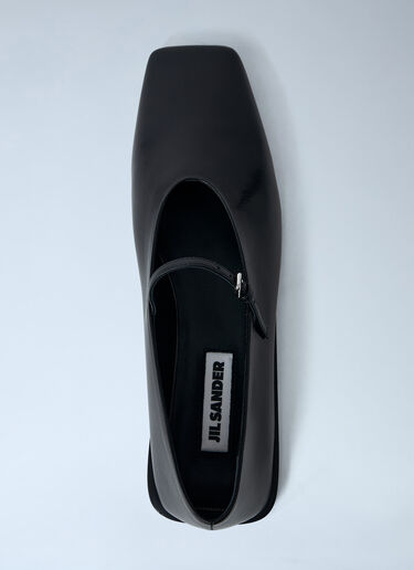 Jil Sander Leather Flat Shoes Black jil0264012