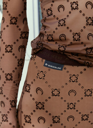 Regenerated Monogram Mesh Tights Marine Serre Regenerated Monogram Mesh Tights Brown mrs0254011