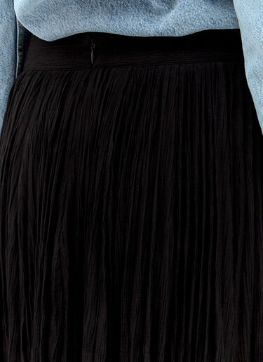 TOTEME Crinkled Plissé Skirt Black tot0257017