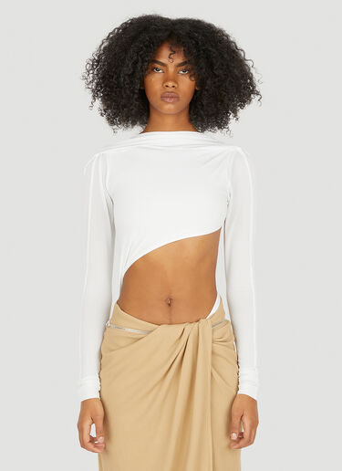 Jacquemus 르 보디 카로주 바디슈트 화이트 jac0250140