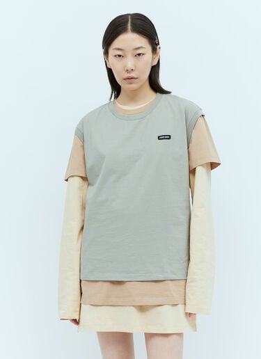 Miu Miu Set Of Three Jersey T-Shirts Multicolour miu0355003