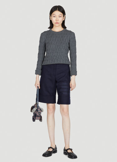 Thom Browne メリノクリスクロスセーター グレー thb0253014
