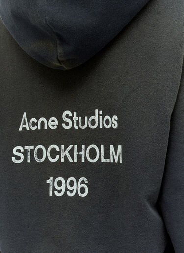 Acne Studios 徽标印花连帽运动衫 黑色 acn0255014