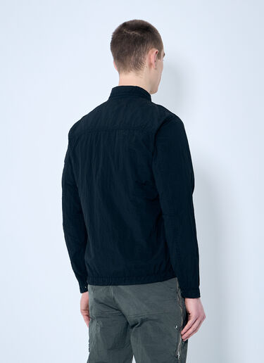 Stone Island Logo Patch Overshirt Black sto0160006