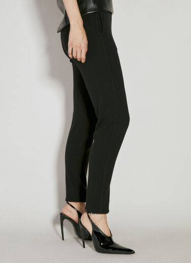 Saint Laurent High-Waisted Cashmere Leggings Black sla0254036