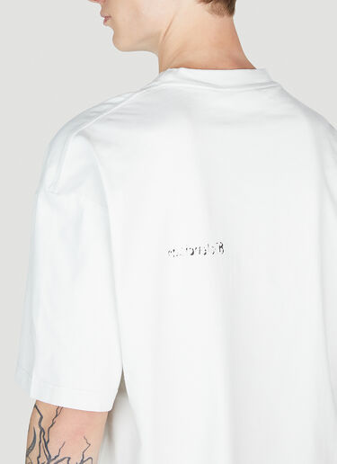 Balenciaga 로고 프린트 오버사이즈 티셔츠 화이트 bal0153013