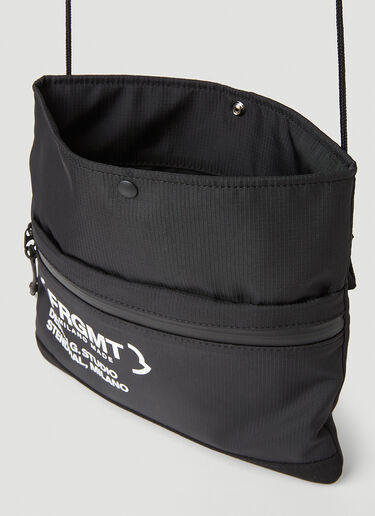 7 Moncler FRGMT Hiroshi Fujiwara Logo Print Crossbody Bag Black mfr0351005