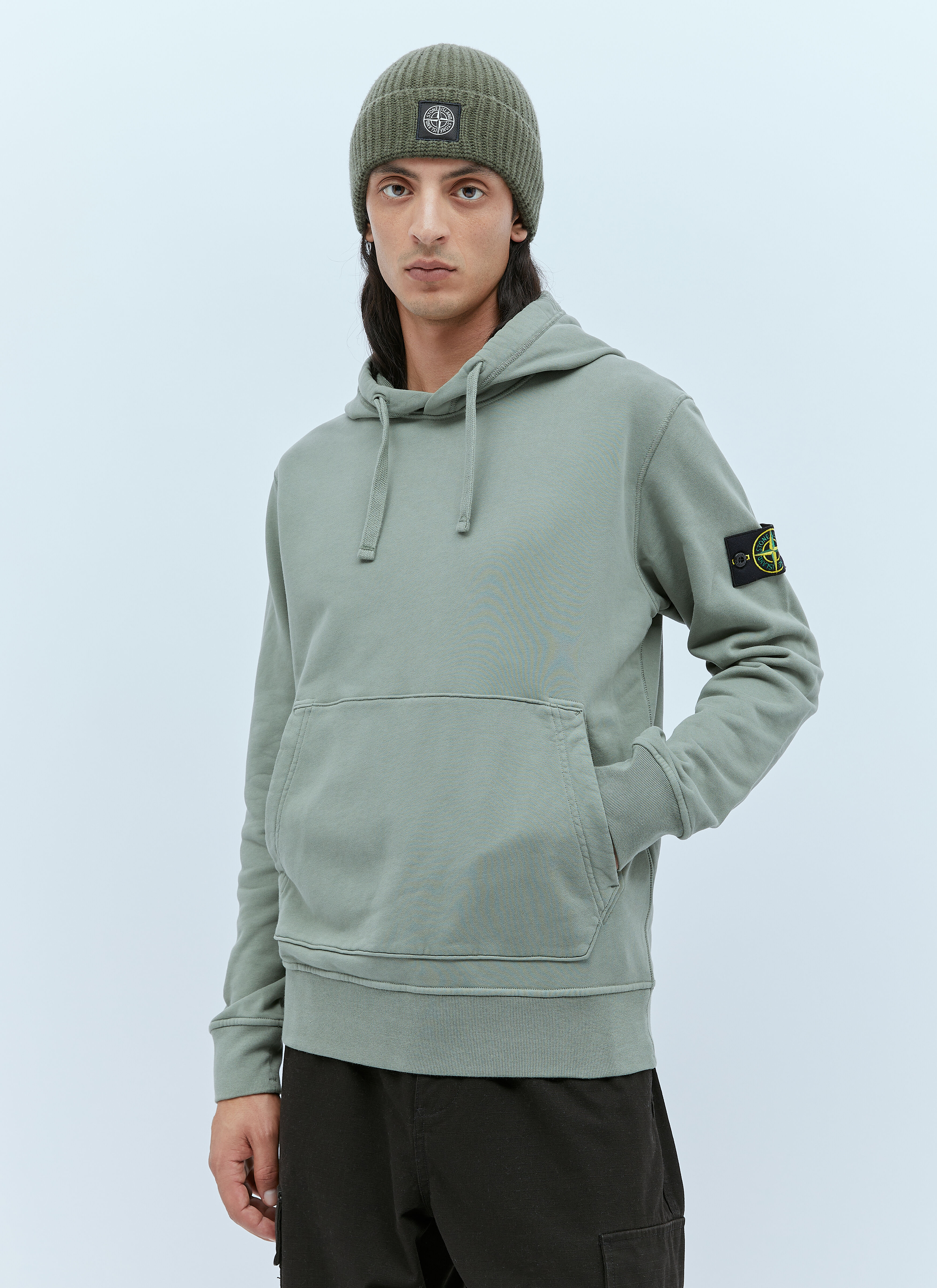 Stone island on sale green sweatshirt