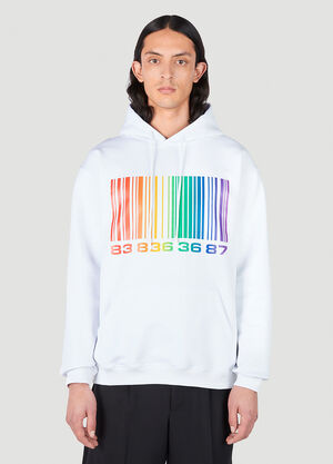 VTMNTS Barcode Hooded Sweatshirt White vtm0351004