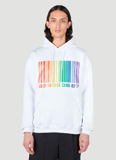 VTMNTS Barcode Hooded Sweatshirt White vtm0351004