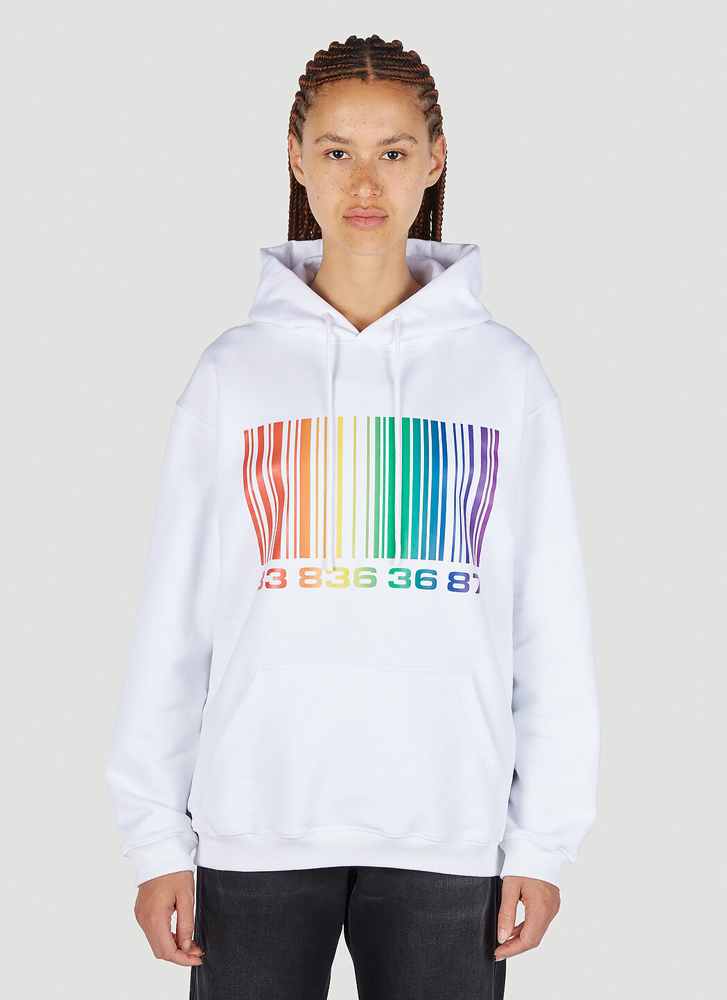 VTMNTS Barcode Hooded Sweatshirt Black vtm0354008