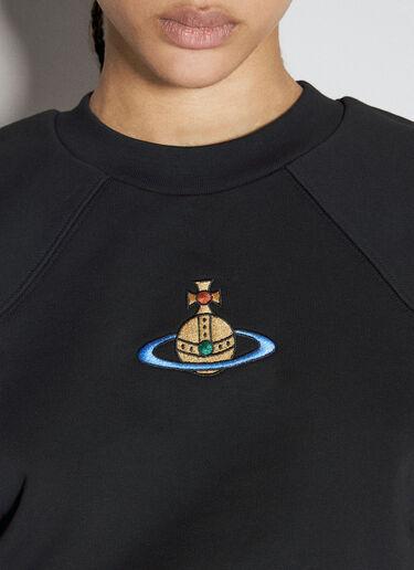 Vivienne Westwood Cropped Football Sweatshirt Black vvw0254007