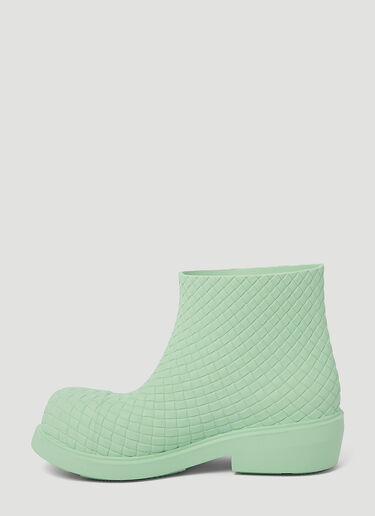 Fireman Intreccio Rubber Anke Boot Bottega Veneta Fireman Intreccio Rubber Anke Boot Green bov0254012