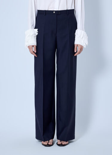 Jil Sander Wide-Leg Tailored Trousers Dark Blue jil0266004