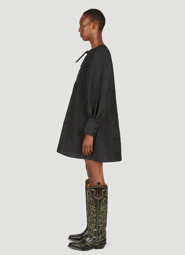 Jacquard Swing Dress GANNI Jacquard Swing Dress Black gan0251078