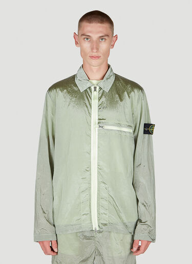 Stone Island Compass Patch Overshirt Green sto0152027