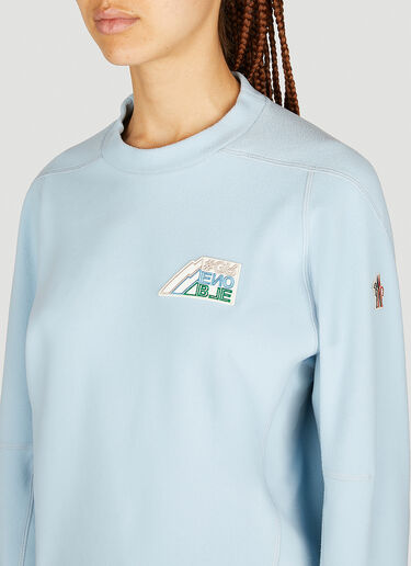 Moncler Grenoble 徽标贴饰运动衫 蓝 mog0253016