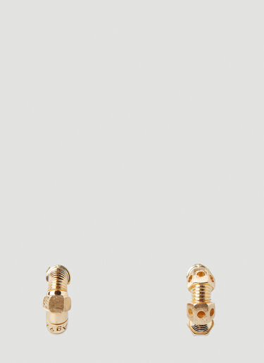 Bottega Veneta Thread Hoop Earrings Gold bov0247107