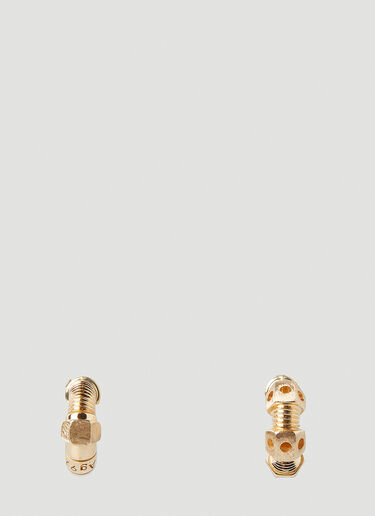 Thread Hoop Earrings Bottega Veneta Thread Hoop Earrings Gold bov0247107