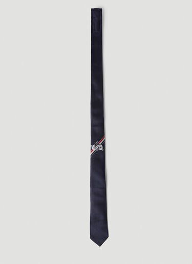 Thom Browne Jacquard Tie Navy thb0152023