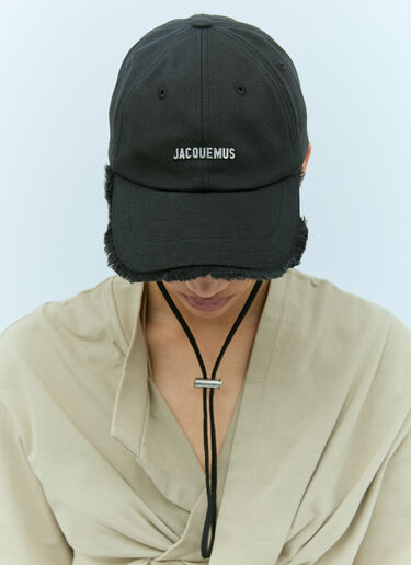 Jacquemus La Casquette Artichaut Baseball Cap Black jac0356007