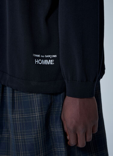 Comme des Garçons Homme Logo Print Cotton Sweater Black cdh0160006