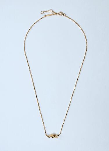 Bottega Veneta Knot Necklace Gold bov0259058