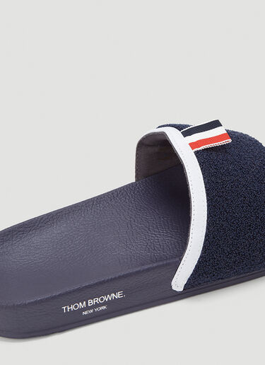 Thom Browne Terry Cloth Slides Blue thb0143009