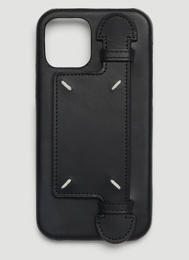 Maison Margiela Four Stitch Card Wallet iPhone 12 Pro Case Black mla0146024