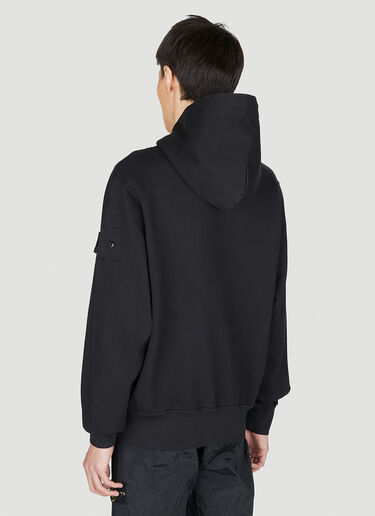 Stone Island Shadow Project 컴퍼스 패치 후드 스웨트셔츠 블랙 shd0152011