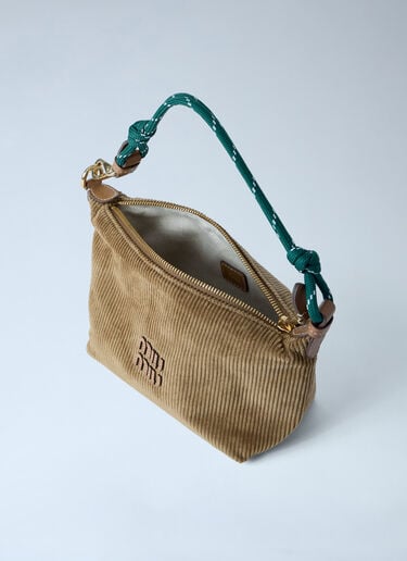 Miu Miu Velvet Shoulder Bag Brown miu0263051