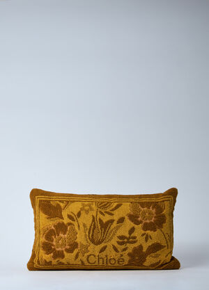 Chloé Logo Motif Beach Pillow Yellow chl0261054