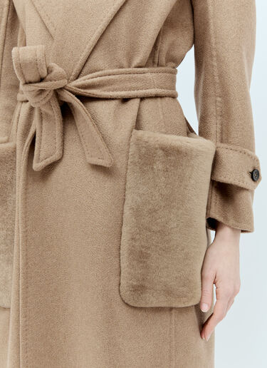 Max Mara Cashmere Robe Coat Brown max0255018