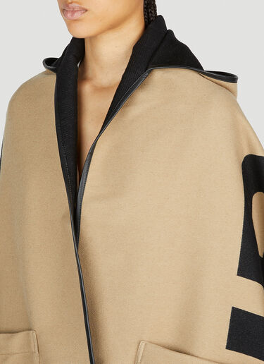 Burberry 文字围巾斗篷 米色 bur0253067