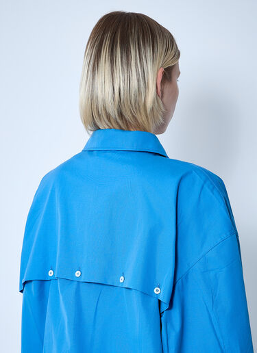 Miu Miu Logo Motif Blouson Jacket Blue miu0362010