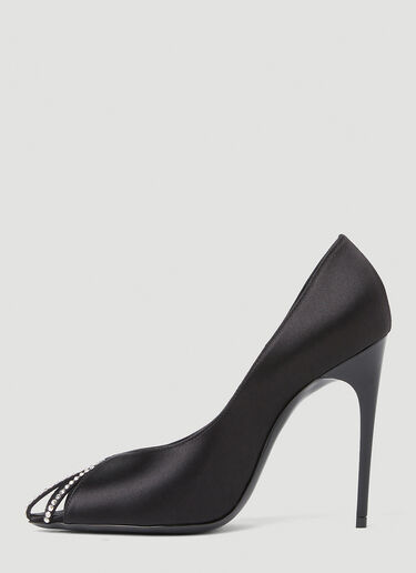 Saint Laurent Alix Embellished High Heel Shoes Black sla0252037