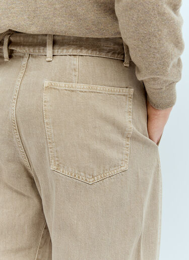 Lemaire Twisted Belted Jeans Beige lem0156009