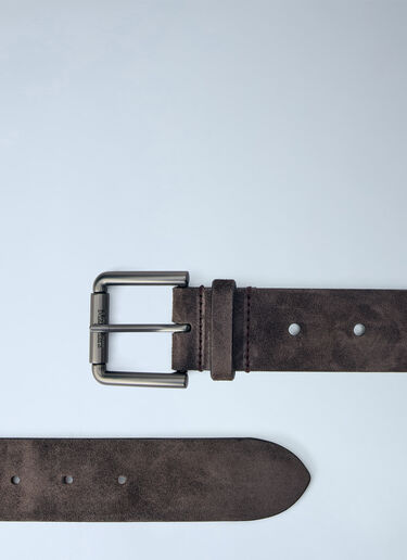 LN-CC® - Max Mara: Suede Finish Belt - Dark Brown Max Mara Suede Finish Belt Dark Brown max0266230
