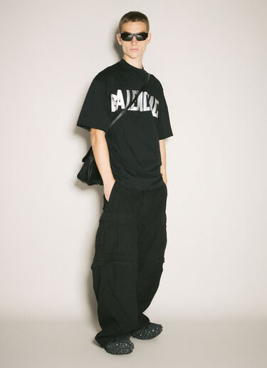 Balenciaga レイヤードカーゴパンツ ブラック bal0158008