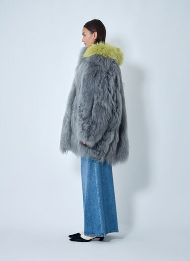 Marni Shearling Short Jacket Grey mni0262004